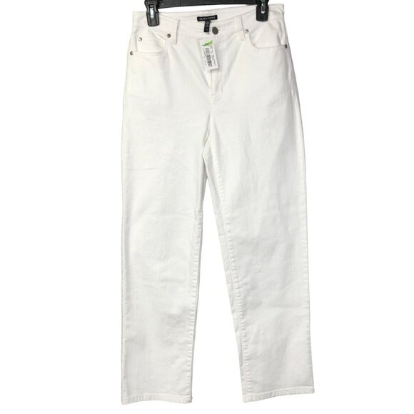 Eileen Fisher Denim - $178 EILEEN FISHER ORGANIC COTTON WHITE  high waisted DENIM SIZE 2 NWT